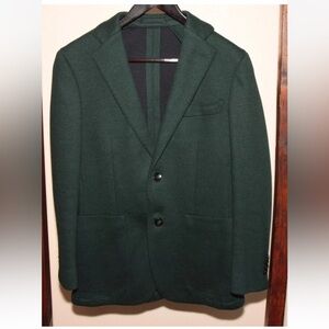 Suitsupply Havana Patch Dark Green Sport Coat / Wool Blend Blazer - 44